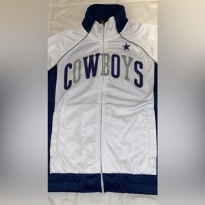 Dallas Cowboys white zip up jacket